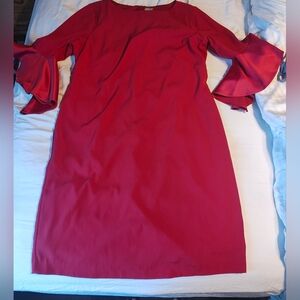 Chico's Vibrant Red Long Sleeve Dress